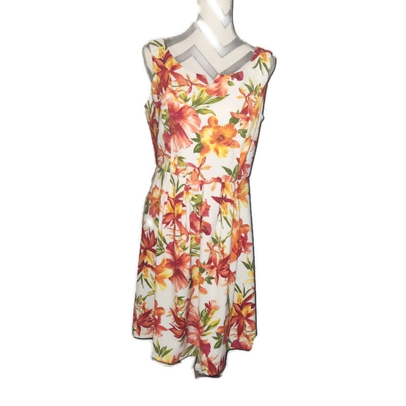 ALYX Fit and Flare Tropical Print Dress Size 12 - Picture 15 of 15